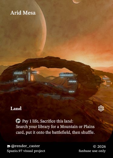 Carta Rendercaster Arid Mesa, n° 02, fetch land