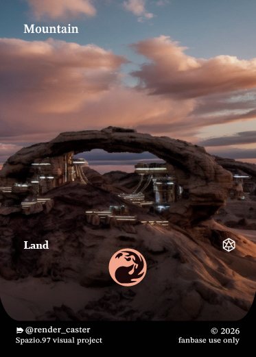 Carta Rendercaster Mountain, n° 12, terra base, pittura