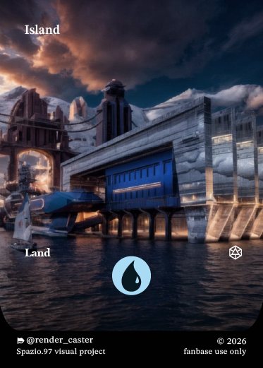Carta Rendercaster Island, n° 16, terra base, pittura