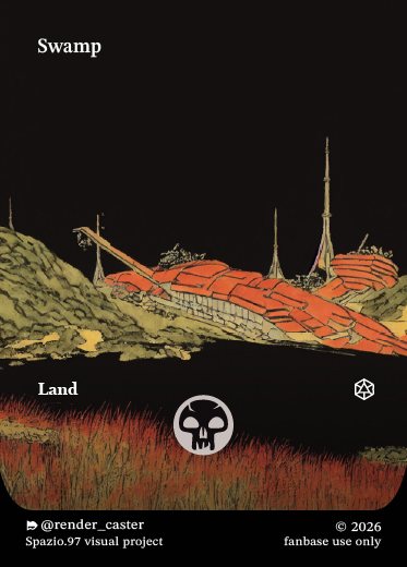 Carta Rendercaster Swamp, n° 20, terra base, ukiyo-e